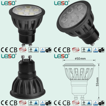 Black Body Color LED Spotlight with at Least 500lumen